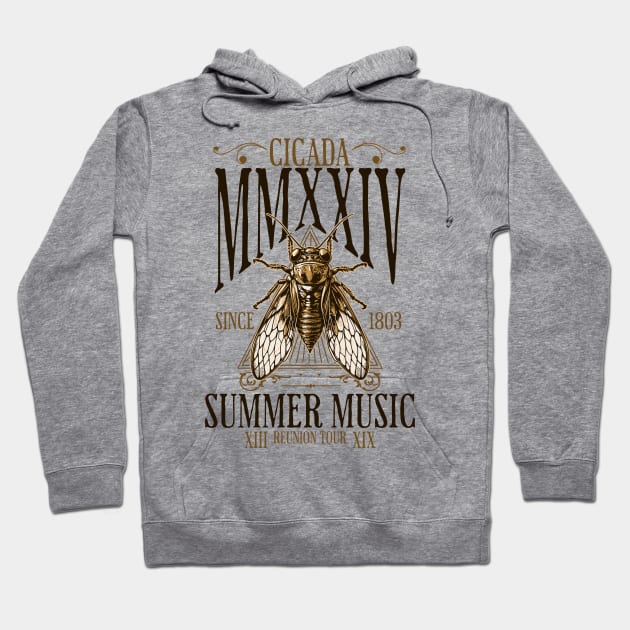 Cicada 2024 Reunion Tour - Brood XIX Brood XIII Hoodie by OrangeMonkeyArt